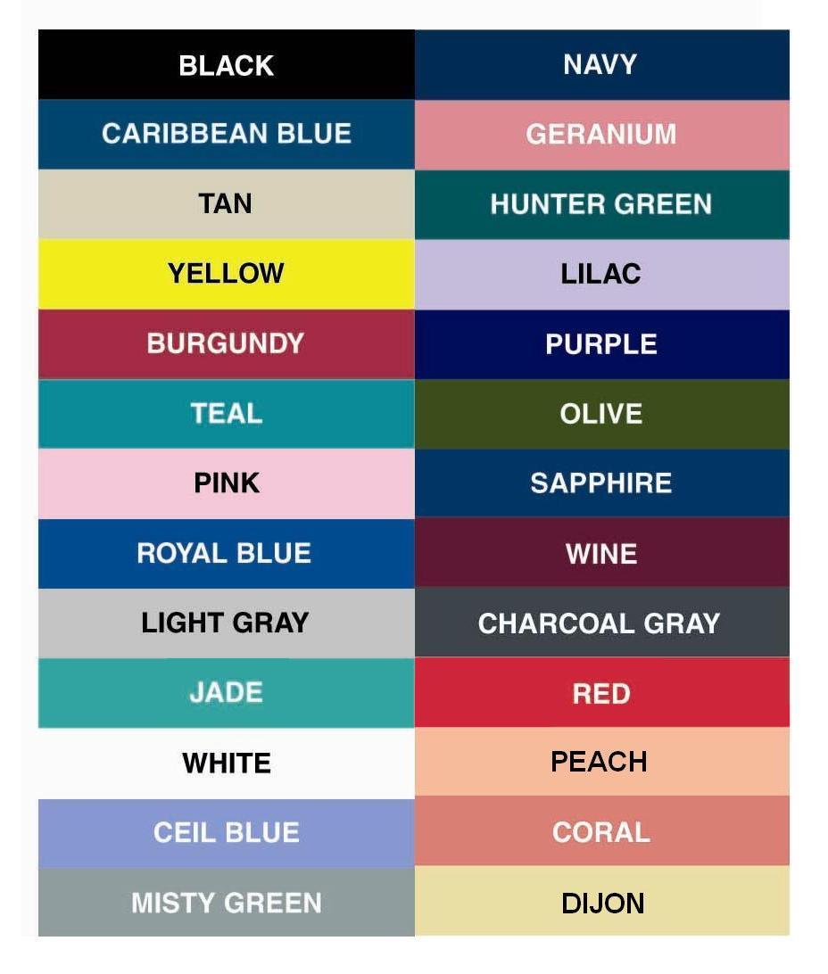 Scrub Color Chart